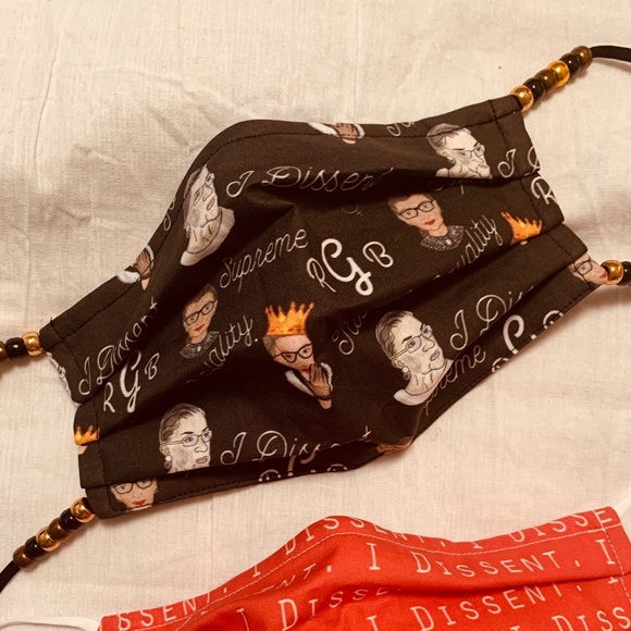 RBG mask black fun gift idea cotton NWT USA - Picture 2 of 2